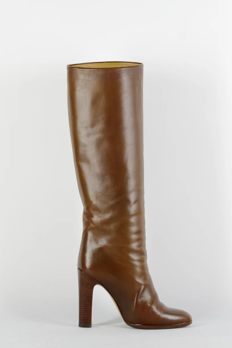 Vintage-Stiefel Leder cognac