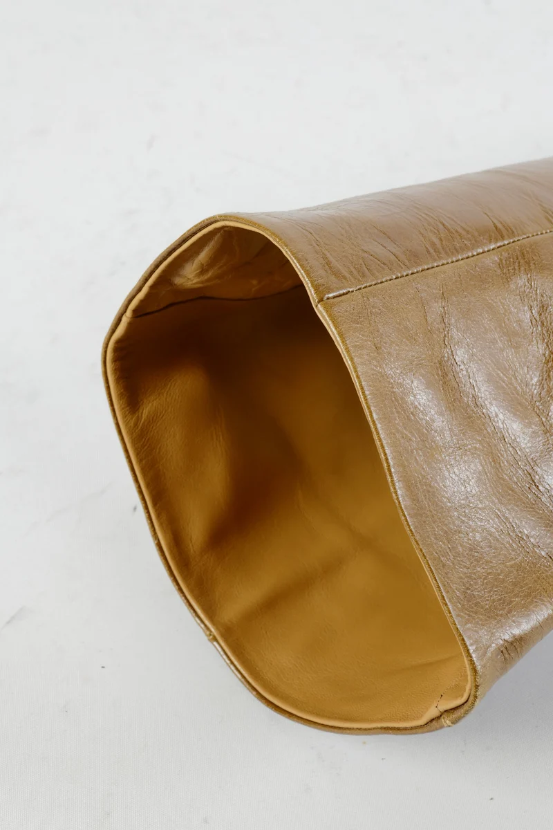 Hohe Stiefel Leder cognac