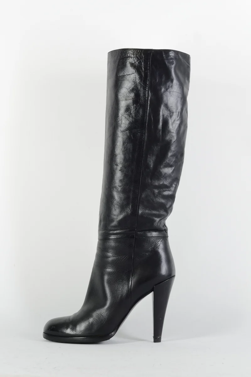 Stiefel Leder schwarz