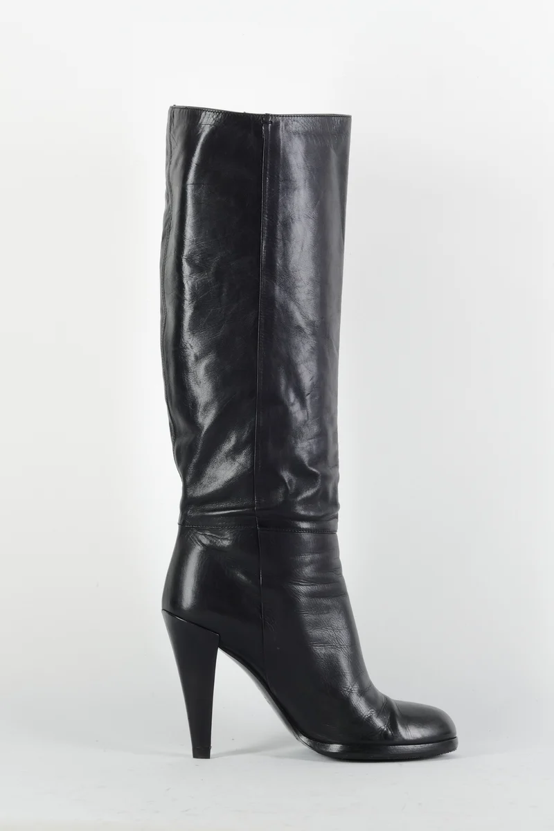 Stiefel Leder schwarz