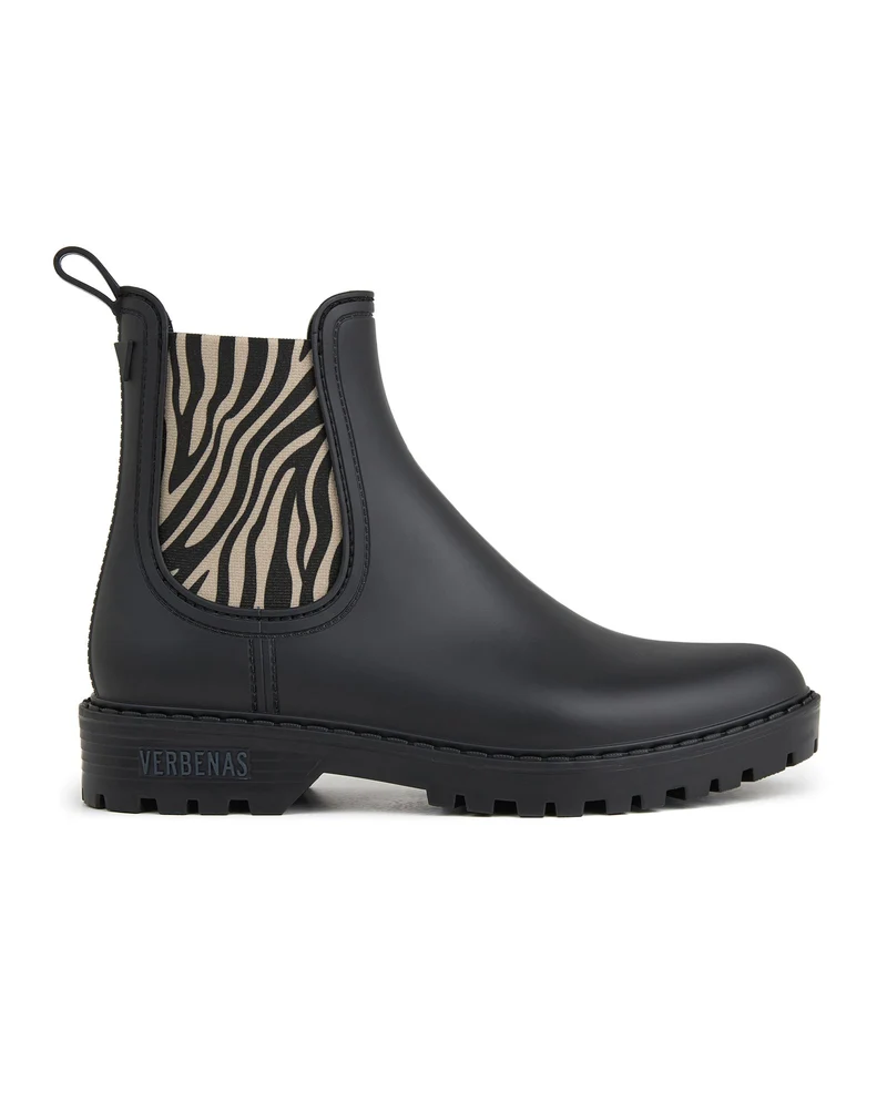 Botas Agua Gaudi Mate Animal Negro-Tigre