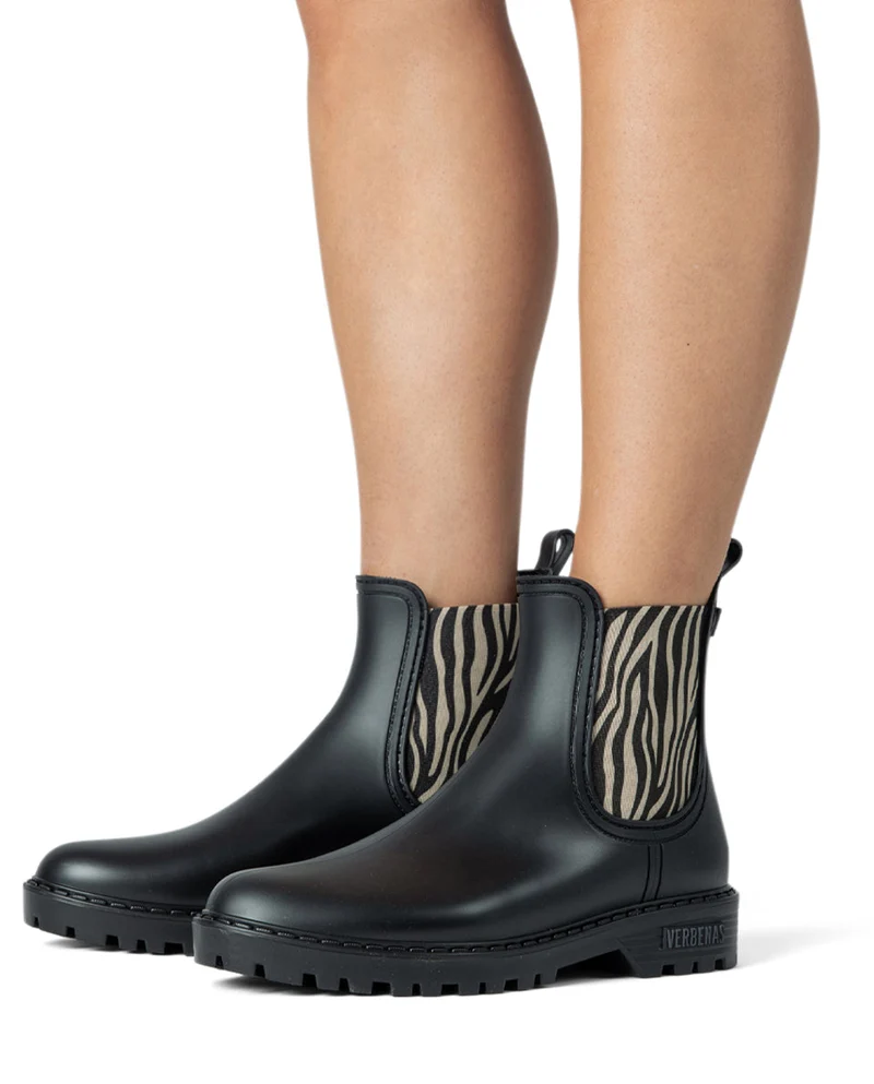 Botas Agua Gaudi Mate Animal Negro-Tigre