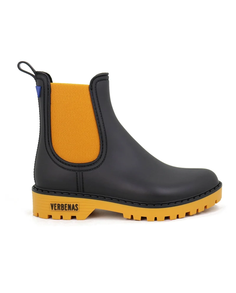 Botas Agua Gaudi Mate Negro-Ocre
