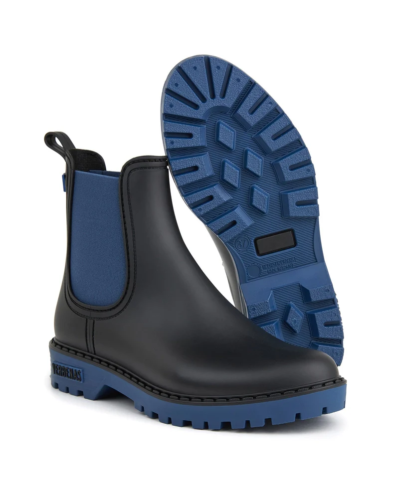 Botas Agua Gaudi Mate Negro-Azul