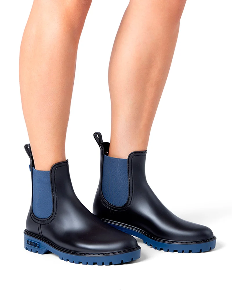 Botas Agua Gaudi Mate Negro-Azul