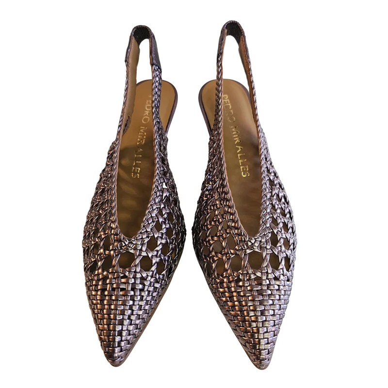 Pedro Miralles, Geflochtener Sling in Altrosé Metallic