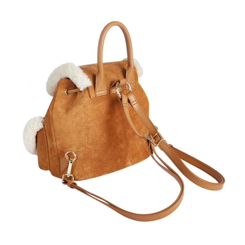 UGG Wool Backpack with Adjustable Strap Drawstring