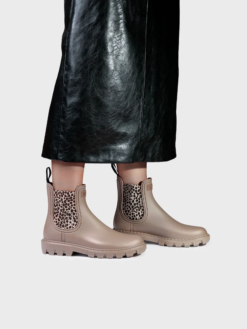 Botines de agua para mujer con elásticos en animal print | CLAYTON