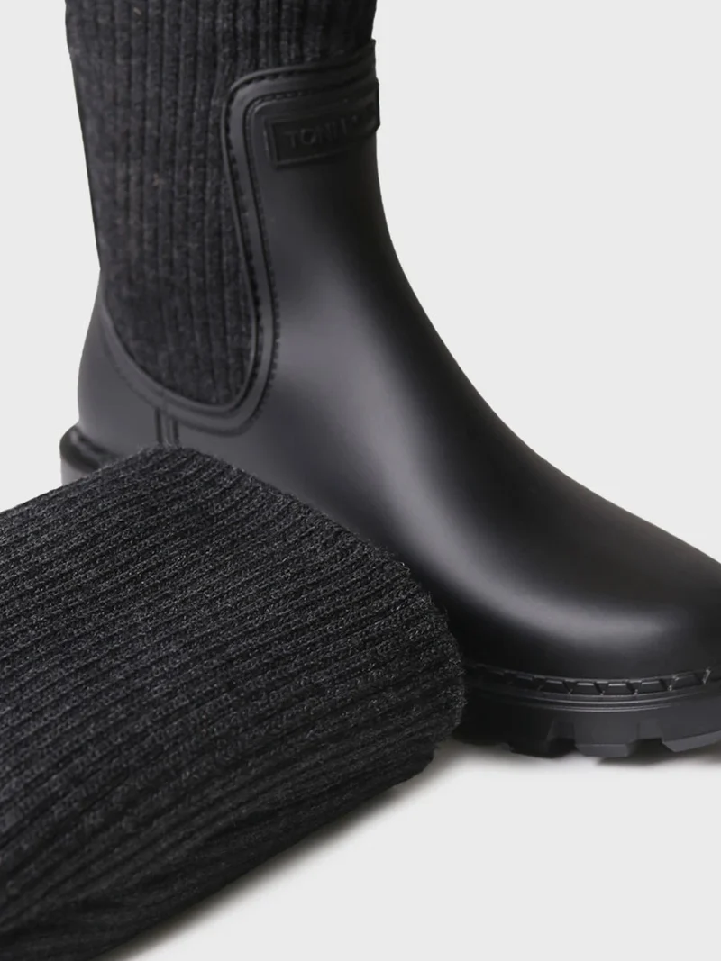 Bota alta en goma y punto para mujer | CARPI