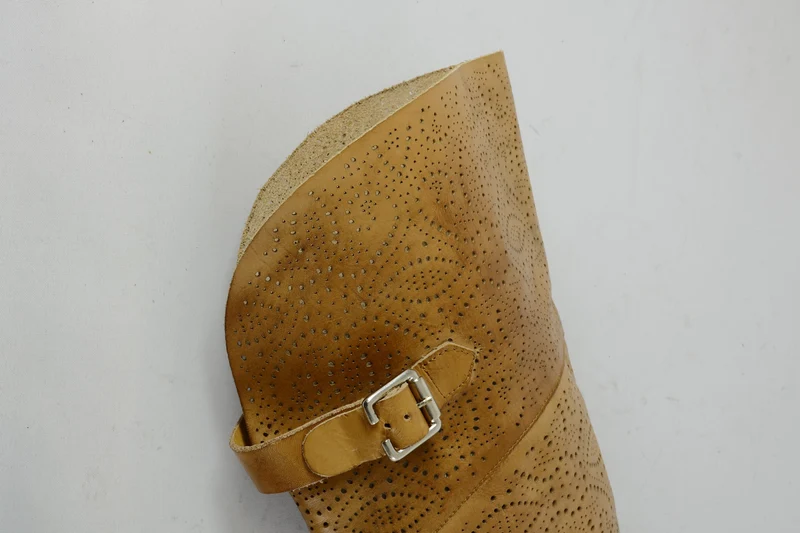 Hohe Stiefel Leder cognac
