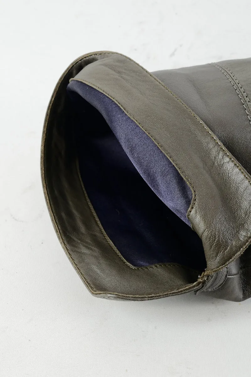 Hohe Stiefel Leder anthrazit