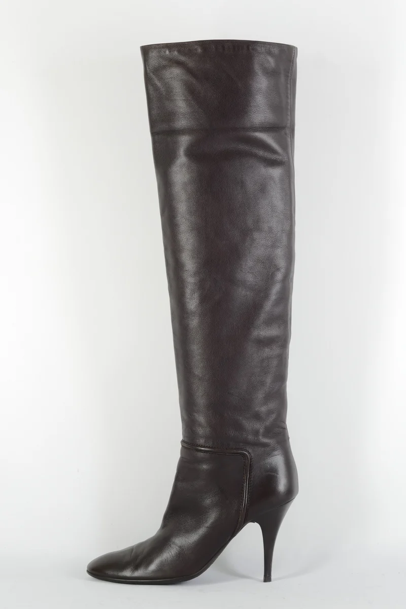 Hohe Stiefel Leder dunkelbraun