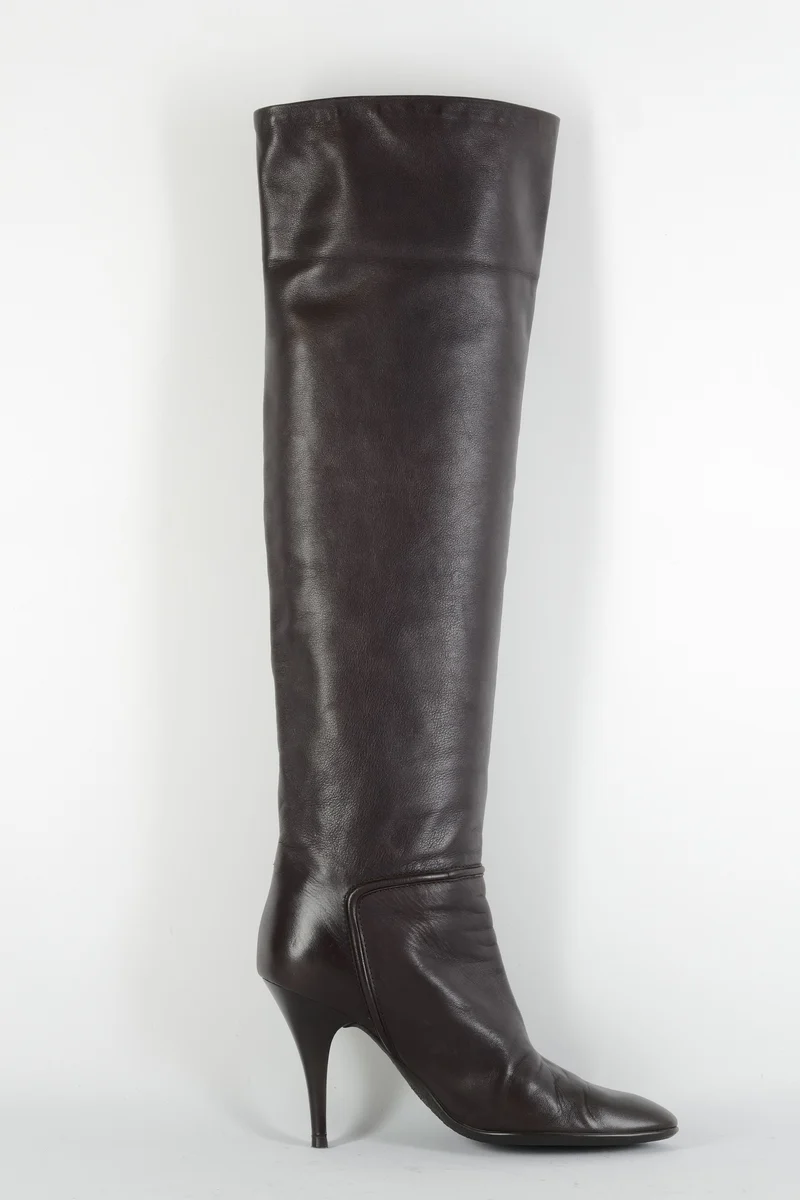Hohe Stiefel Leder dunkelbraun