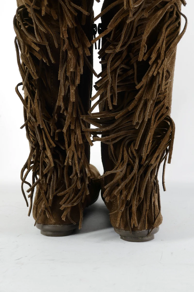 Overknees Wildleder braun