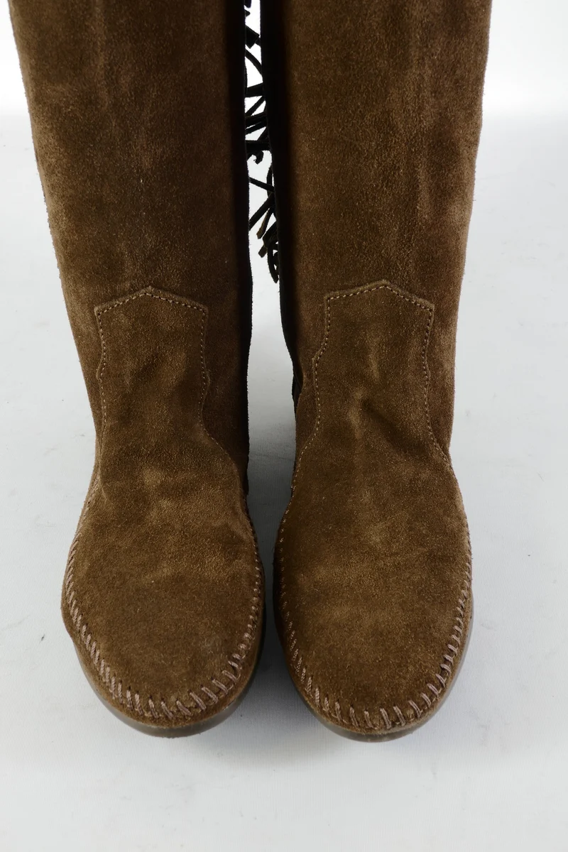 Overknees Wildleder braun