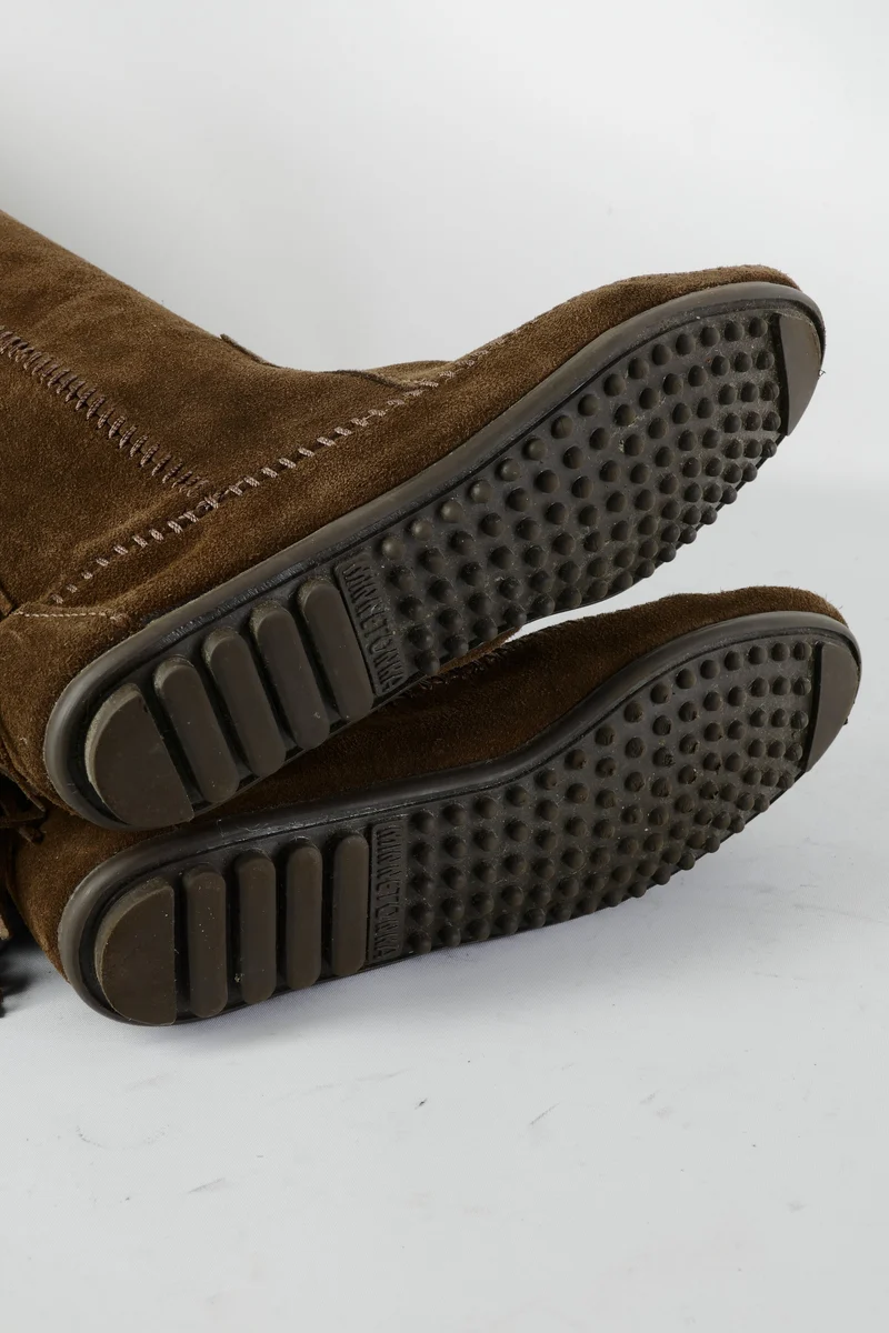Overknees Wildleder braun