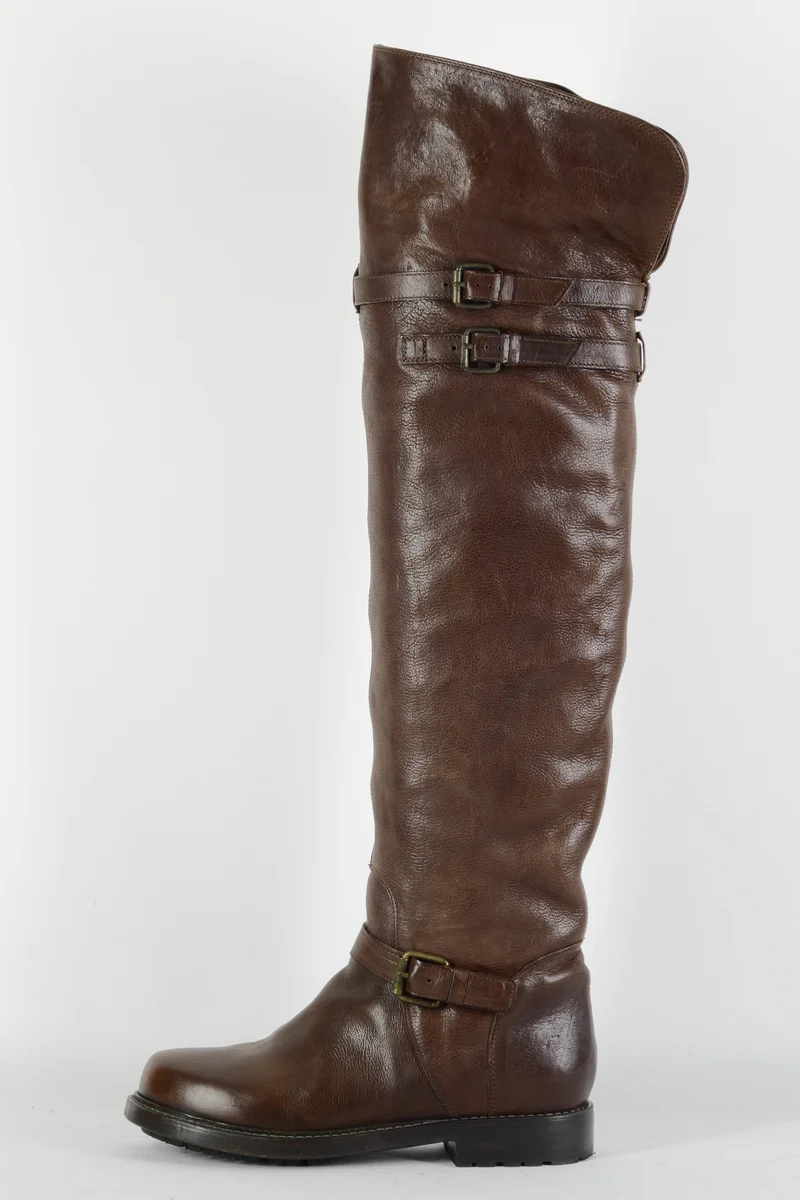 Overknees Leder braun