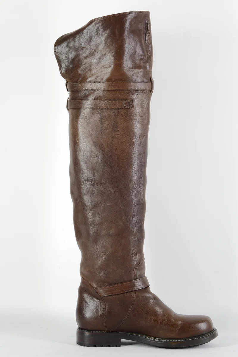 Overknees Leder braun