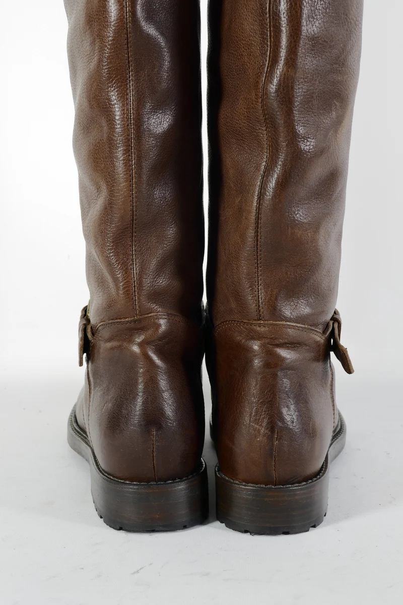 Overknees Leder braun
