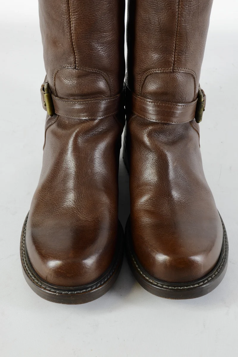 Overknees Leder braun