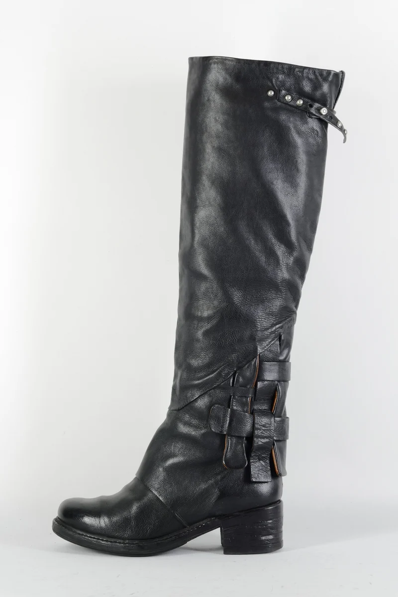 Hohe Stiefel Leder schwarz