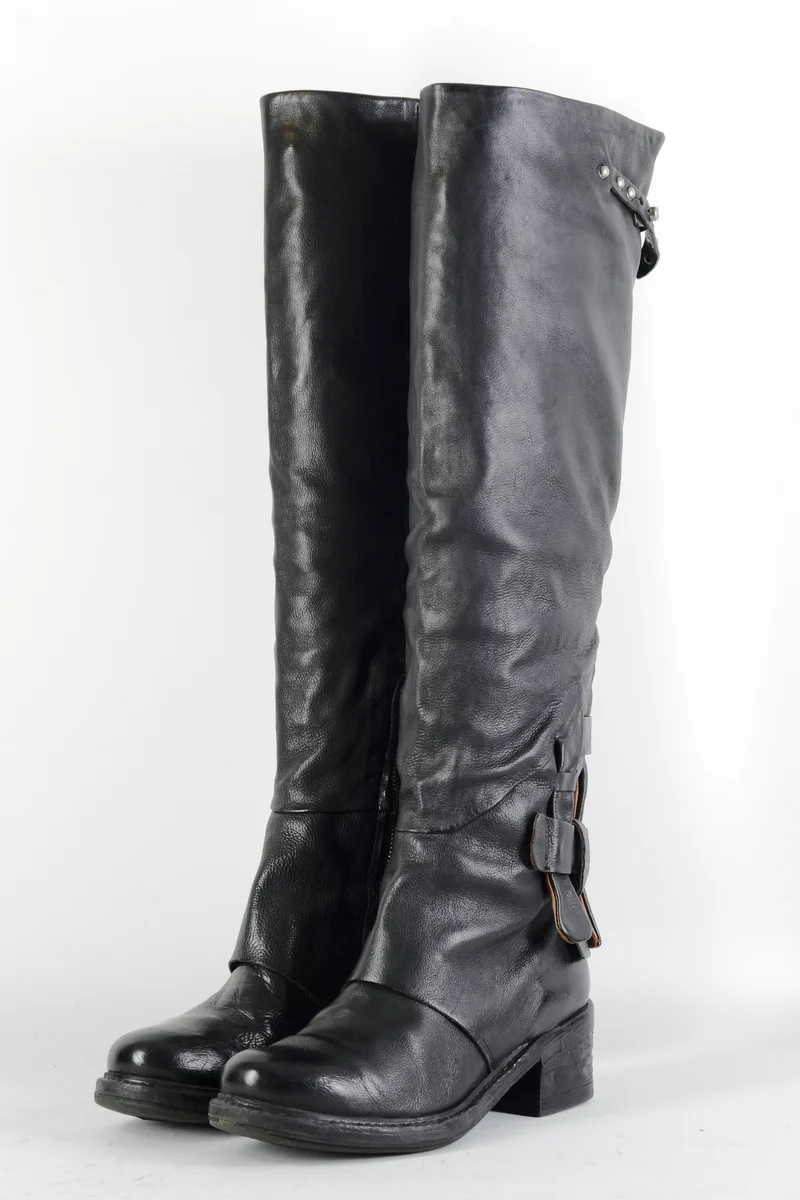 Hohe Stiefel Leder schwarz