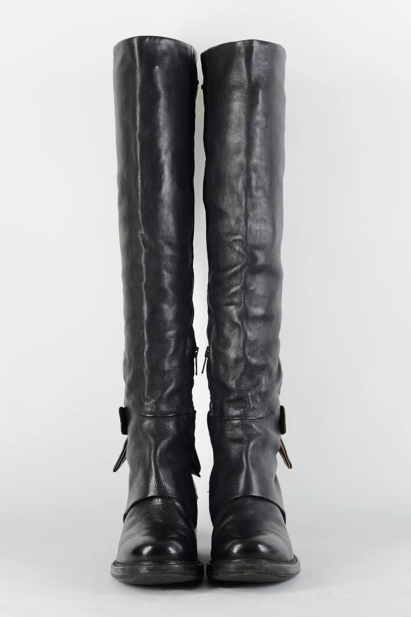 Hohe Stiefel Leder schwarz