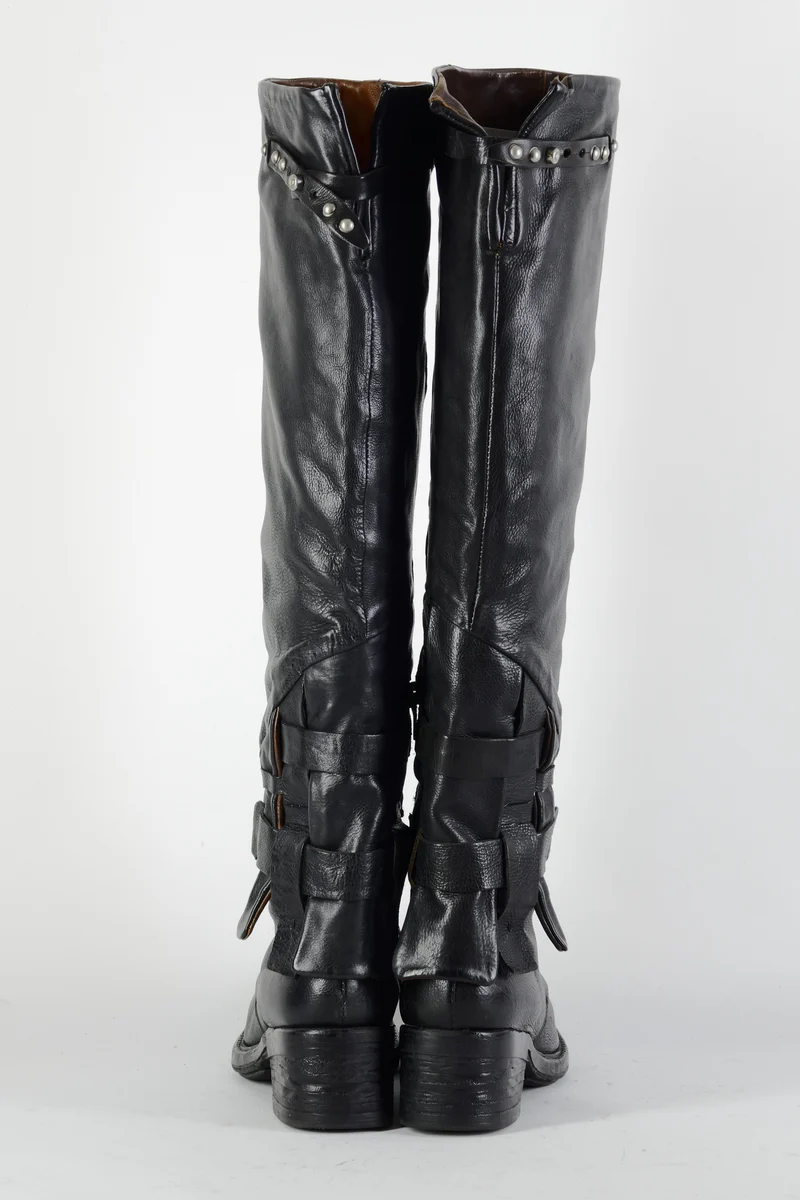 Hohe Stiefel Leder schwarz