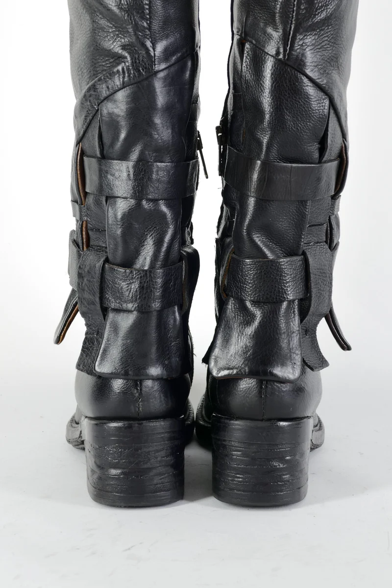 Hohe Stiefel Leder schwarz
