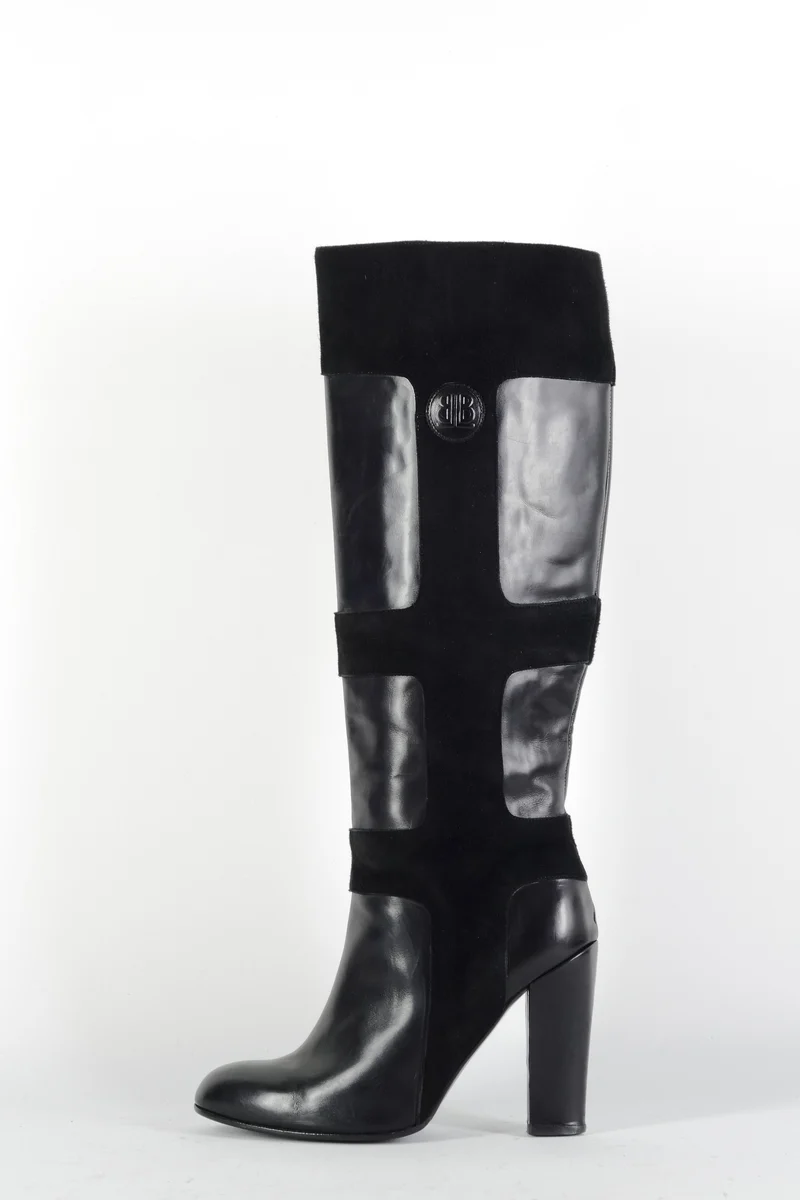 Stiefel Leder schwarz