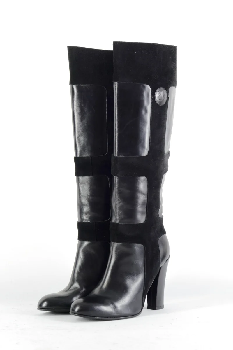 Stiefel Leder schwarz