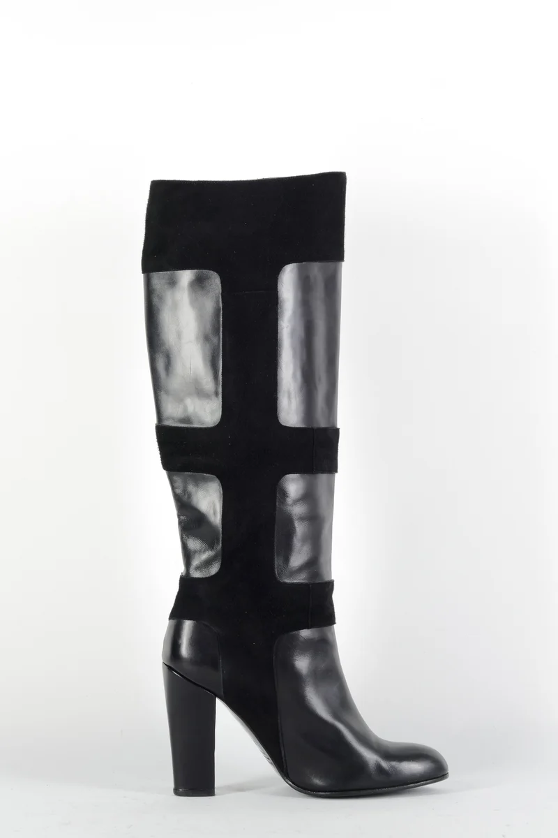 Stiefel Leder schwarz