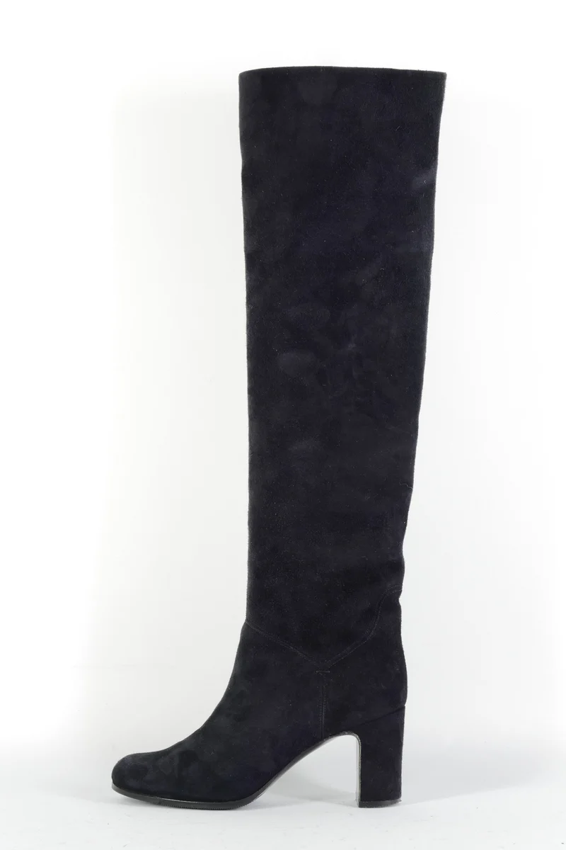 Hohe Stiefel Wildleder schwarz