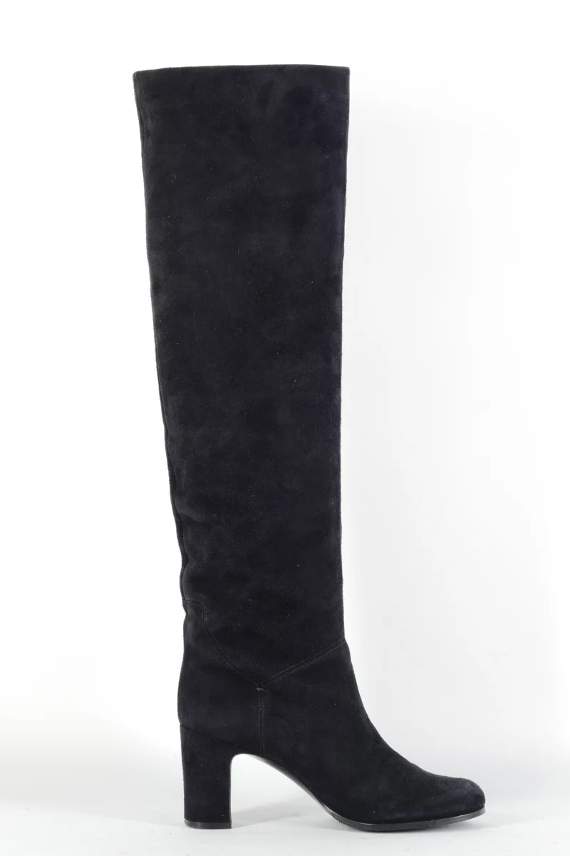 Hohe Stiefel Wildleder schwarz