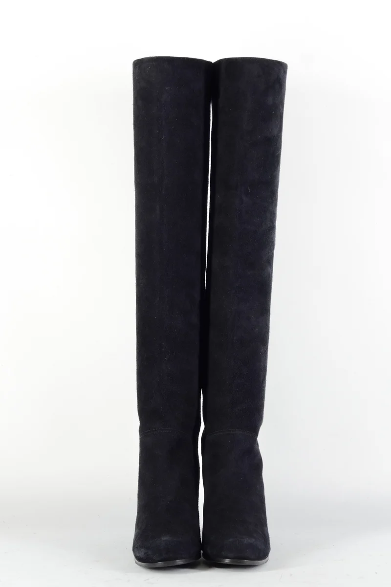 Hohe Stiefel Wildleder schwarz