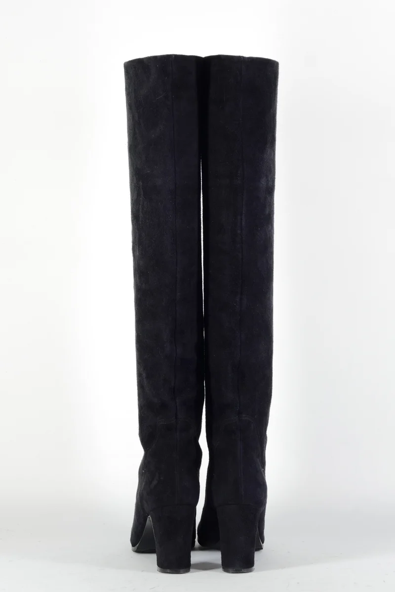 Hohe Stiefel Wildleder schwarz
