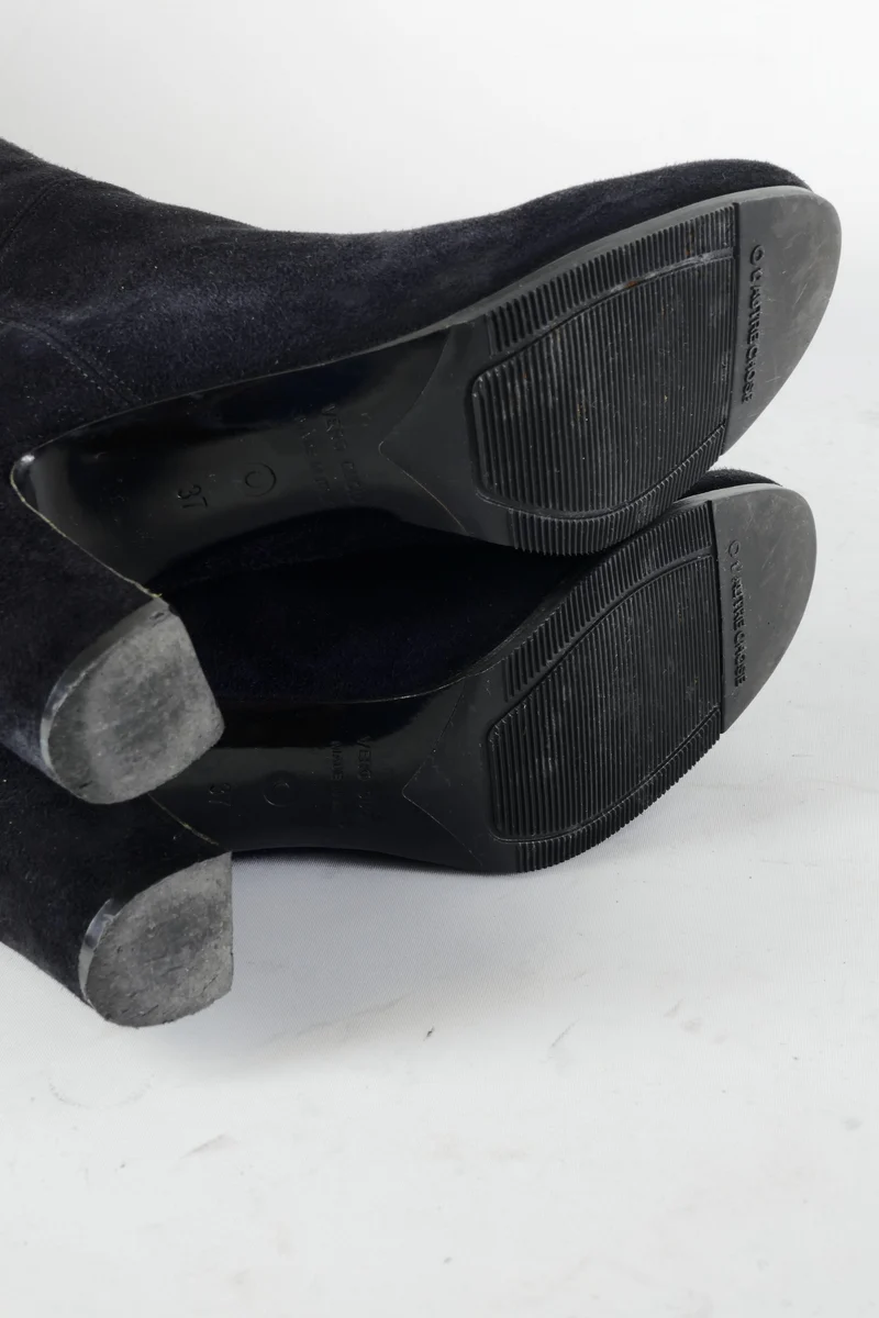 Hohe Stiefel Wildleder schwarz