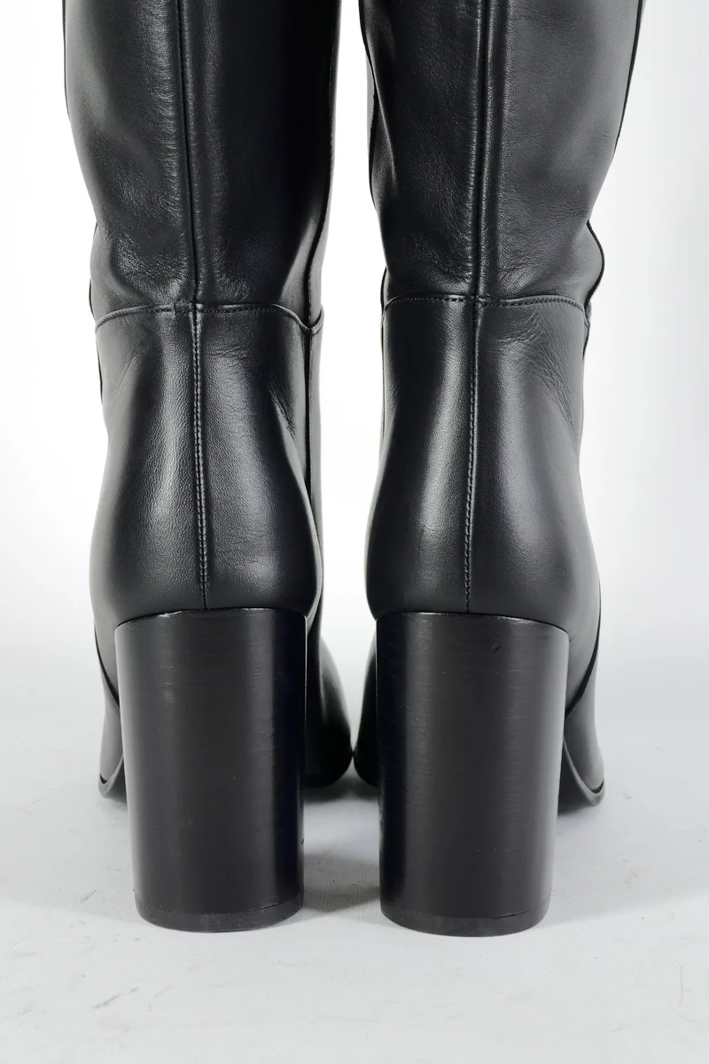 Overknees Leder schwarz