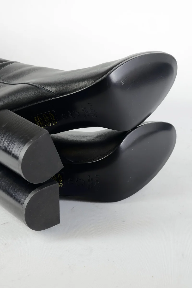 Overknees Leder schwarz