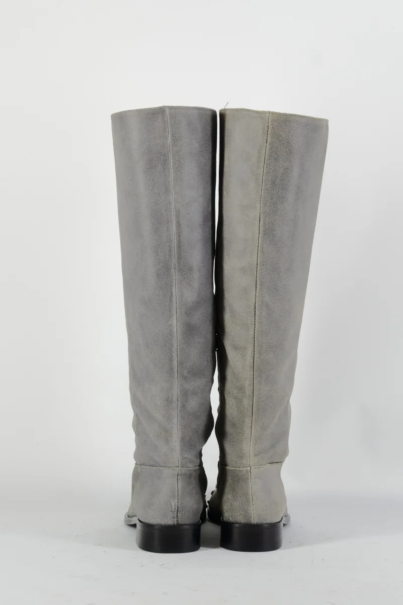 Stiefel Wildleder grau