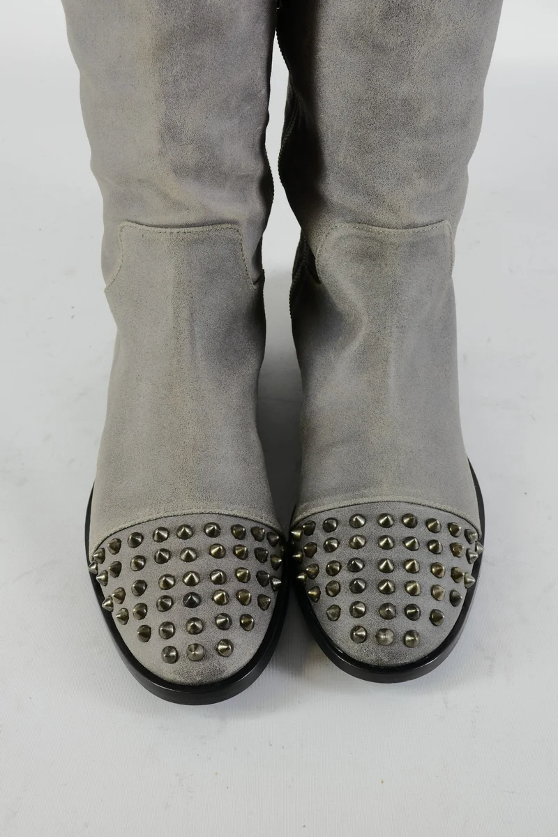Stiefel Wildleder grau
