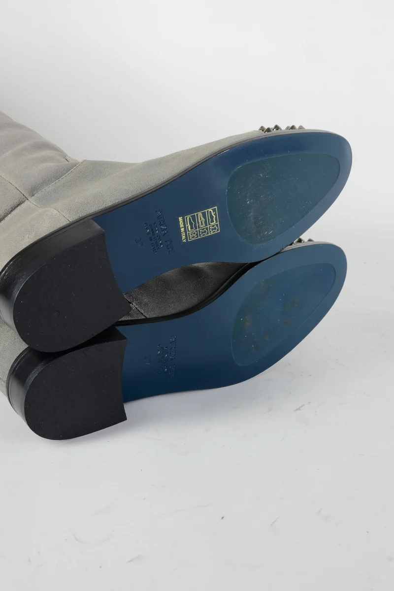 Stiefel Wildleder grau
