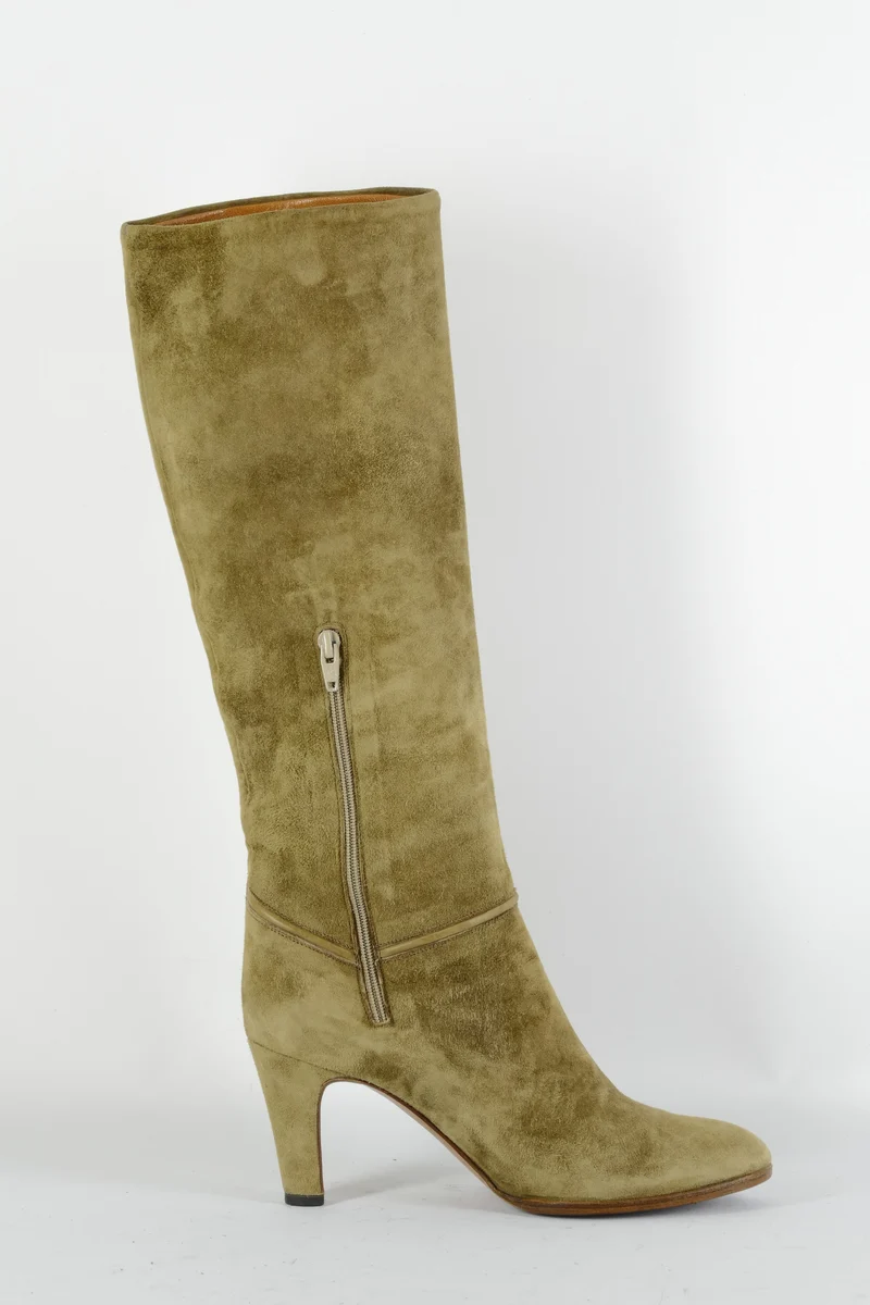 Vintage-Stiefel Wildleder schlamm