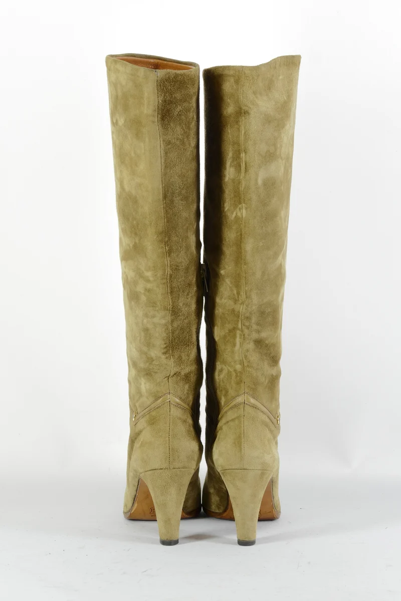 Vintage-Stiefel Wildleder schlamm