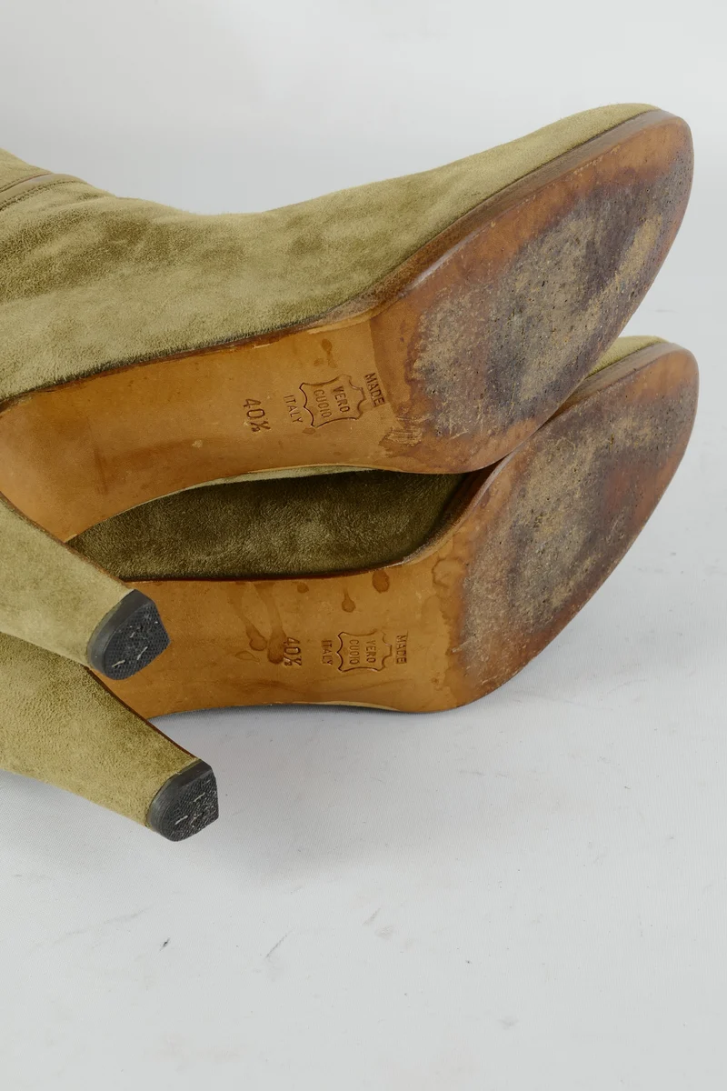 Vintage-Stiefel Wildleder schlamm