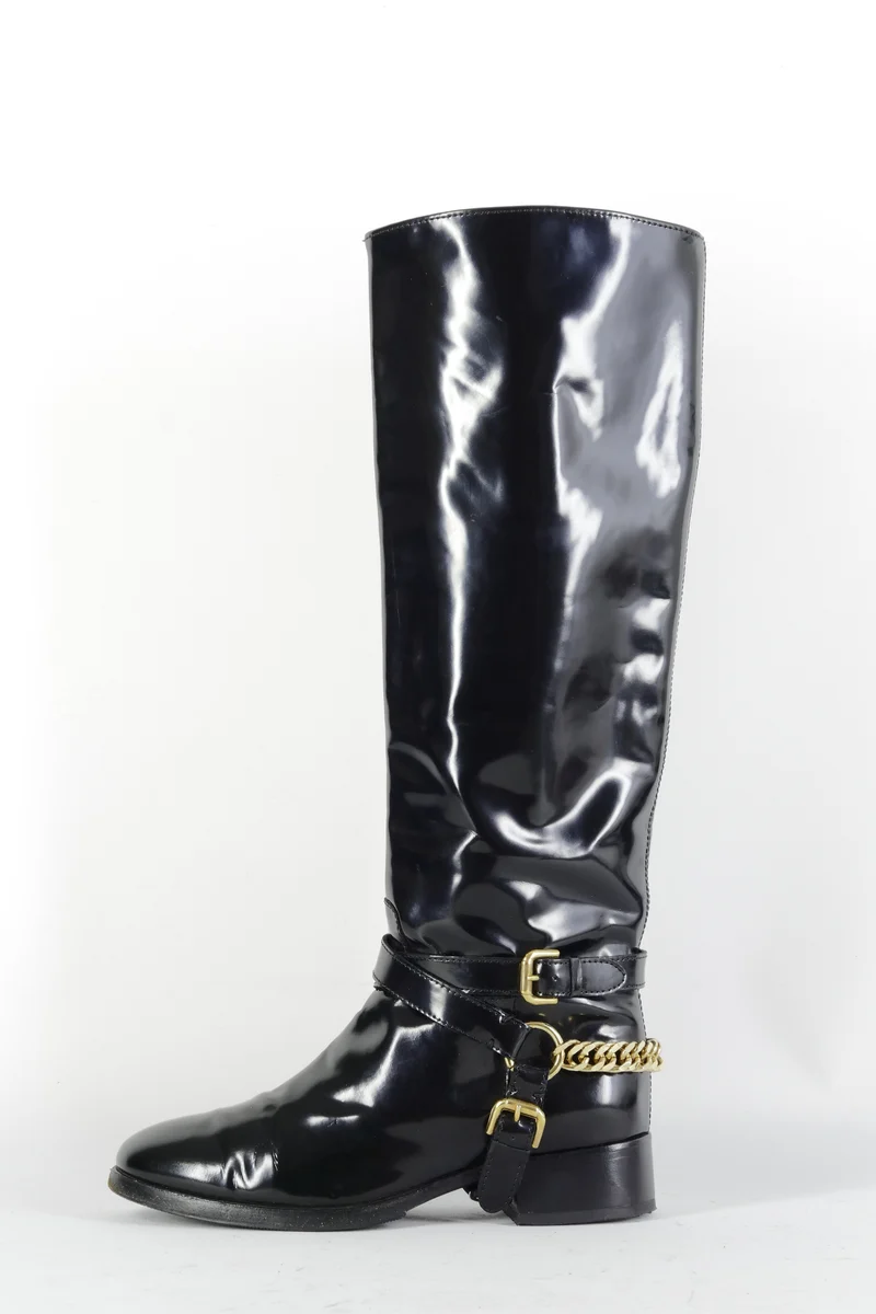 Stiefel Leder schwarz