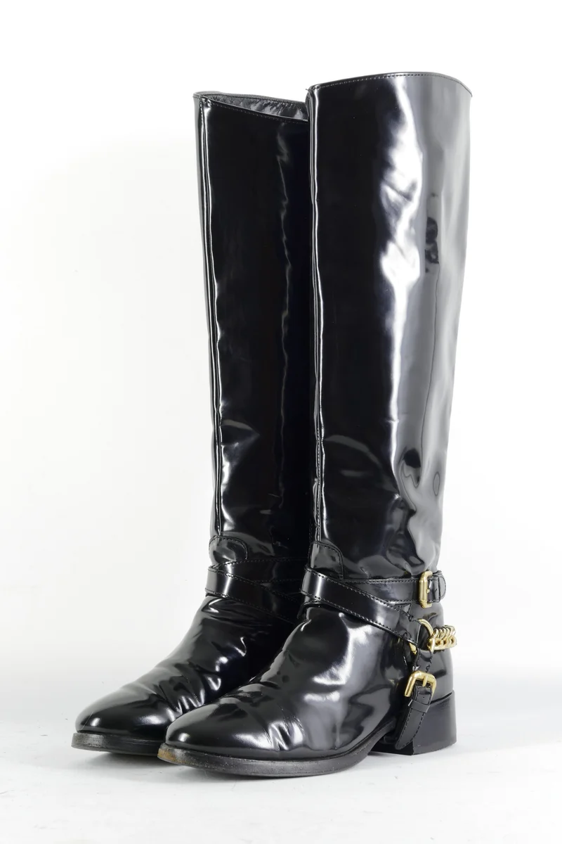 Stiefel Leder schwarz