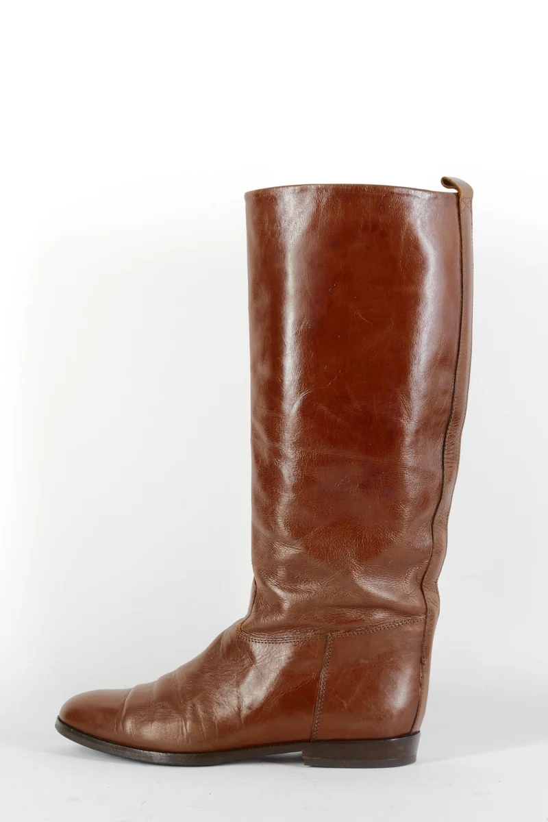 Vintage-Stiefel Leder kastanie