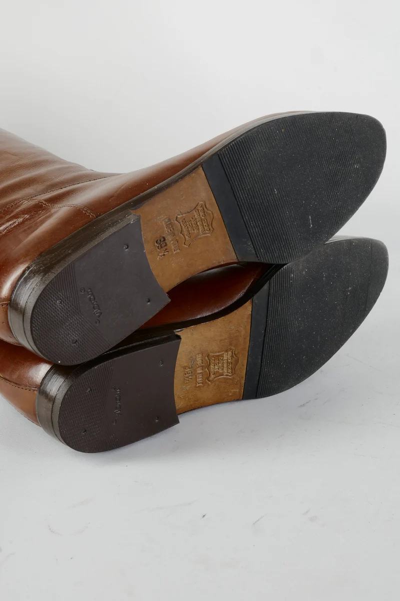 Vintage-Stiefel Leder kastanie