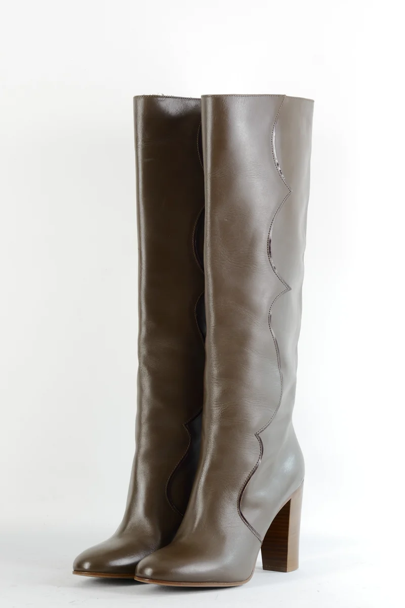 Stiefel Leder schlamm